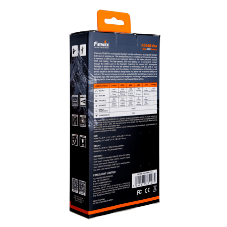 Фонарь Fenix тактический PD36R Pro, фонарь MINI-LITE в комплекте